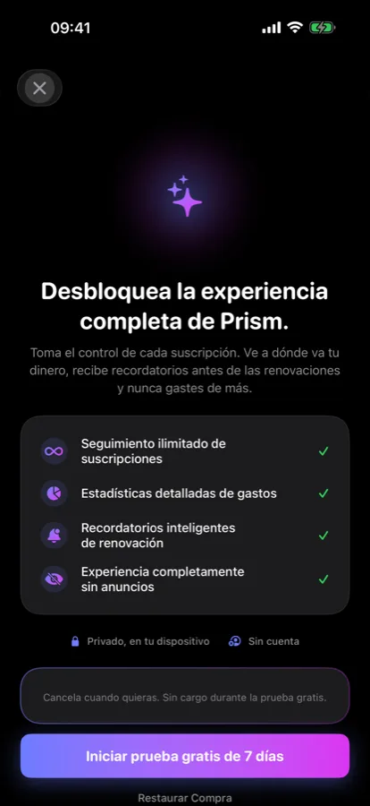 Suscripciones ilimitadas y sin anuncios con Pro
